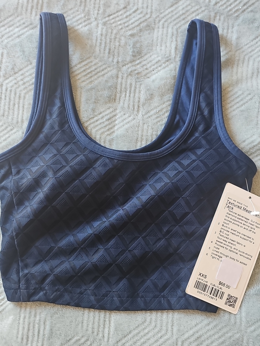 lululemon Textured Diamond Sports Bra - Navy